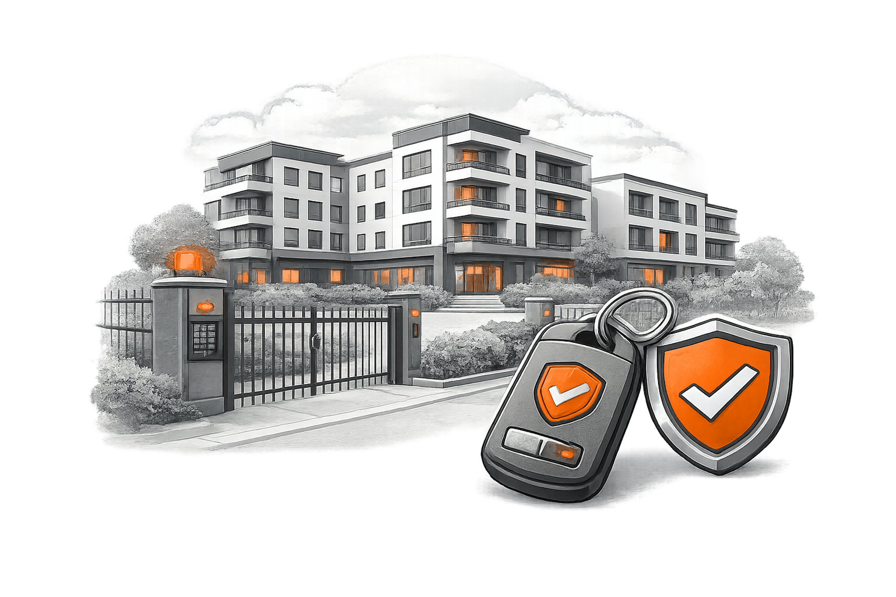 Apartment Security overview illustration