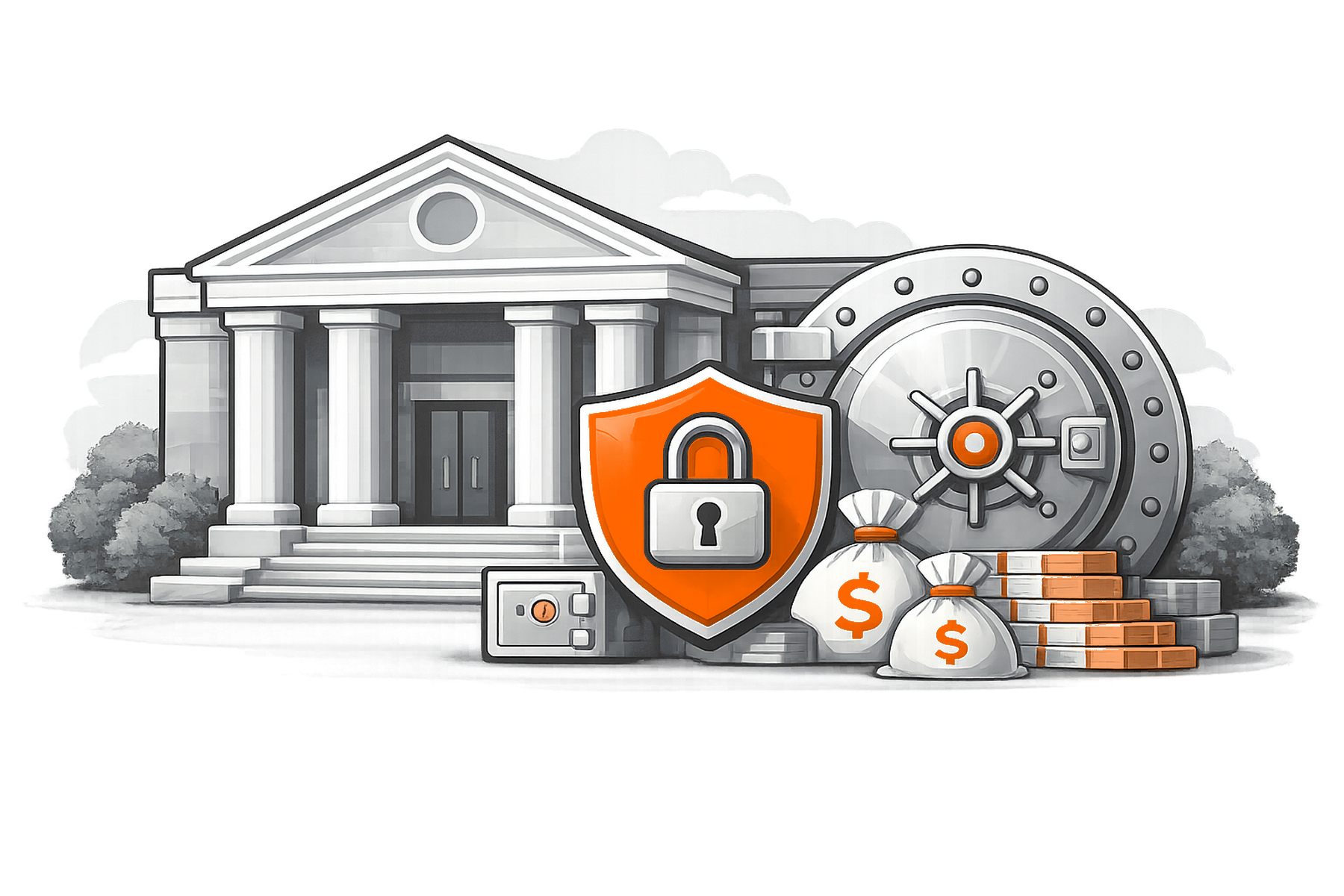 Bank Security overview illustration