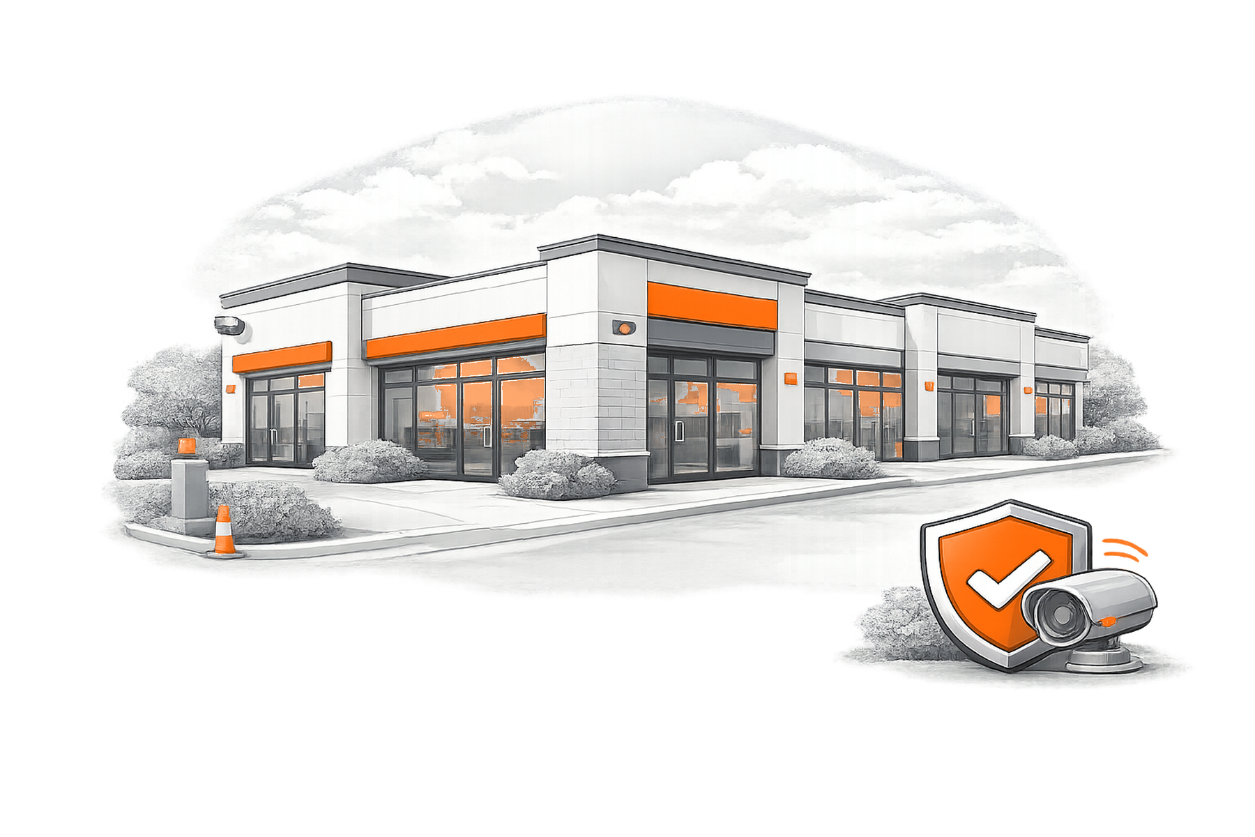 Commercial Security overview illustration