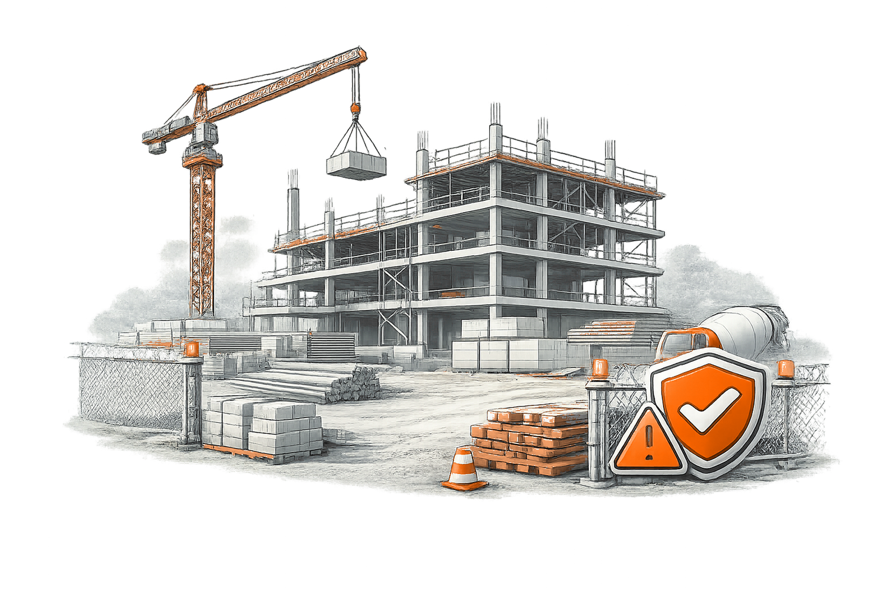 Construction Site Security overview illustration