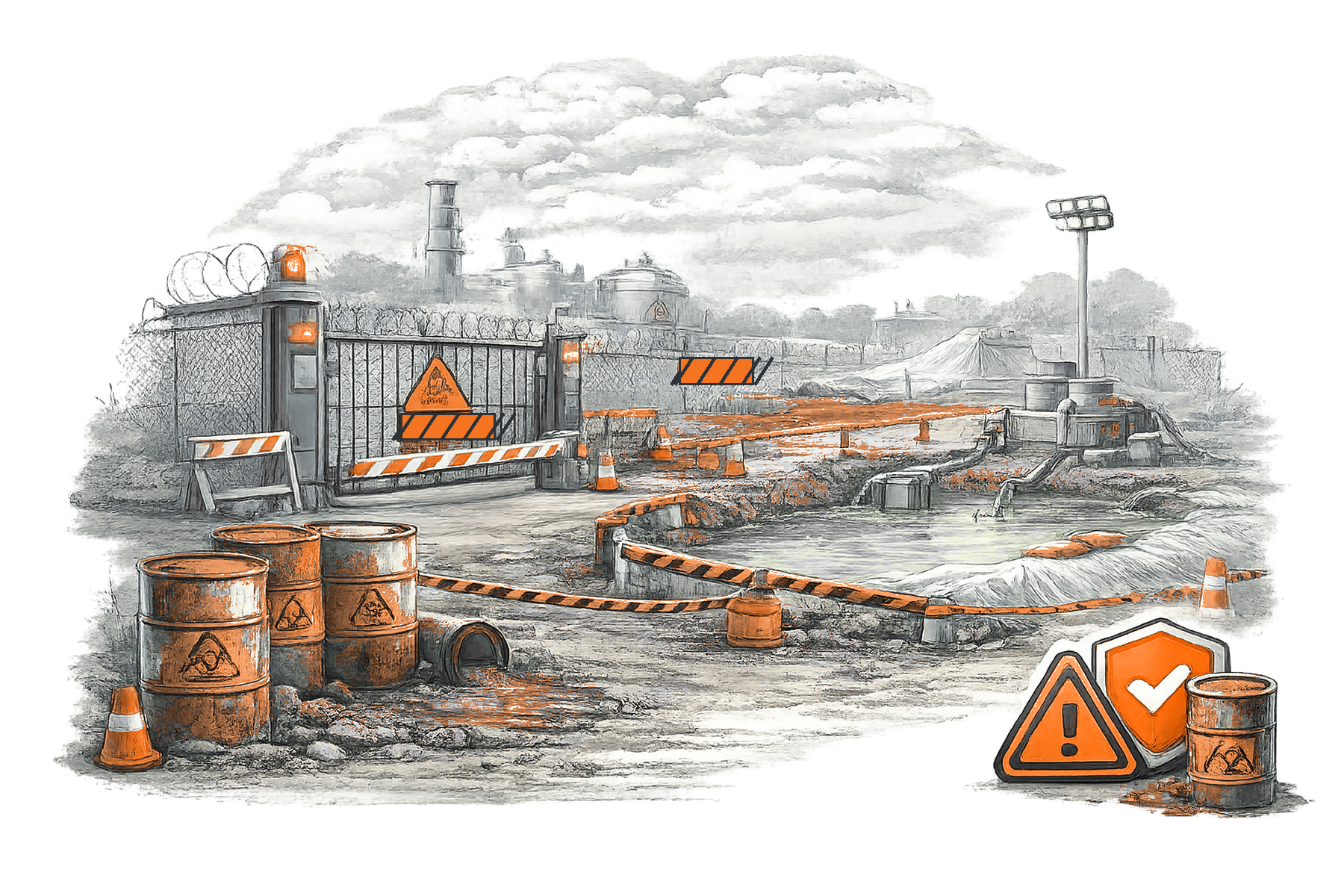 Contaminated Site Security overview illustration