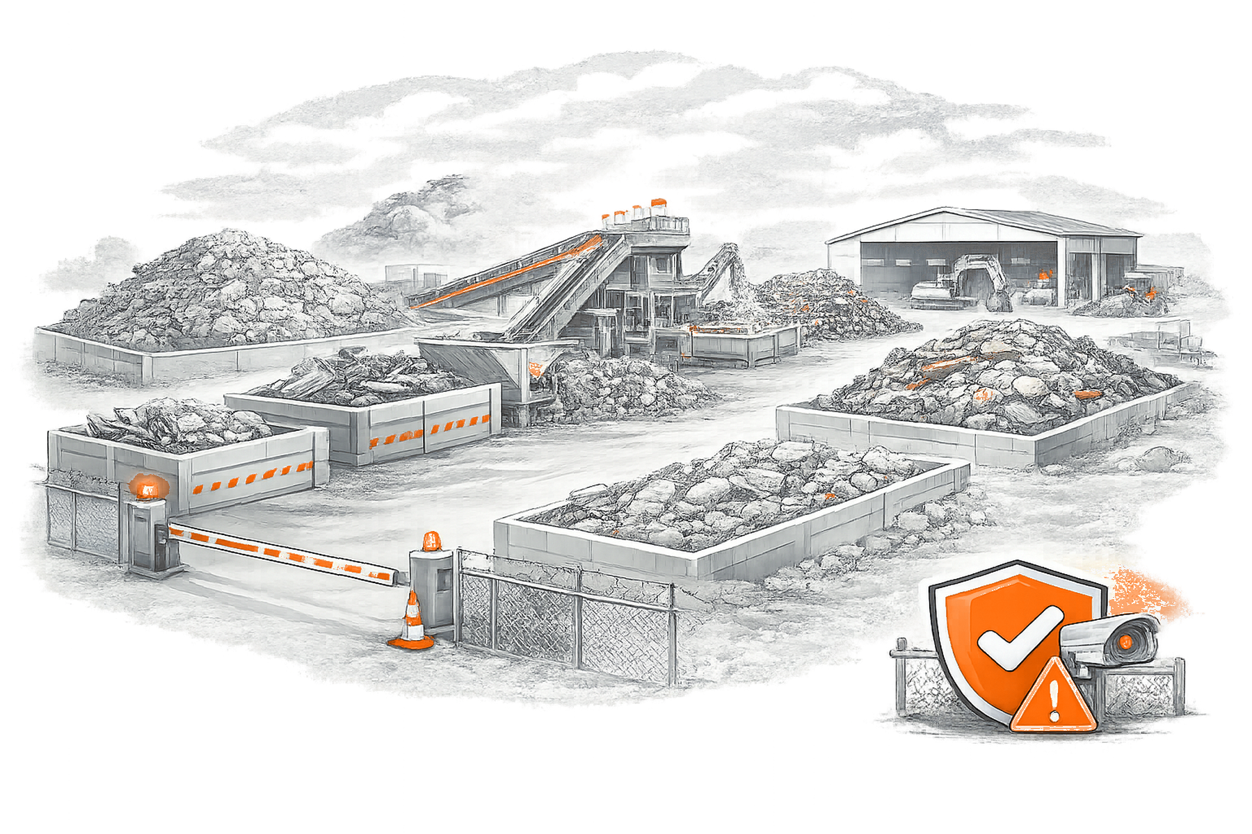 Debris Management Site Security overview illustration