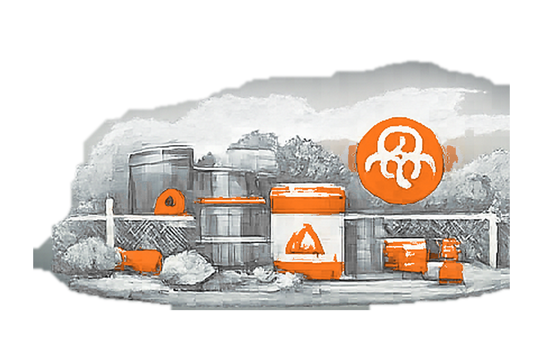 Hazardous Waste Cleanup Site Security overview illustration