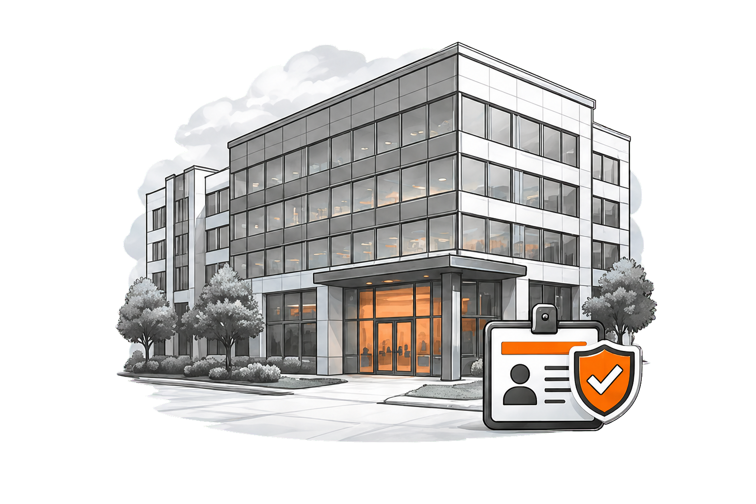 Office Building Security overview illustration