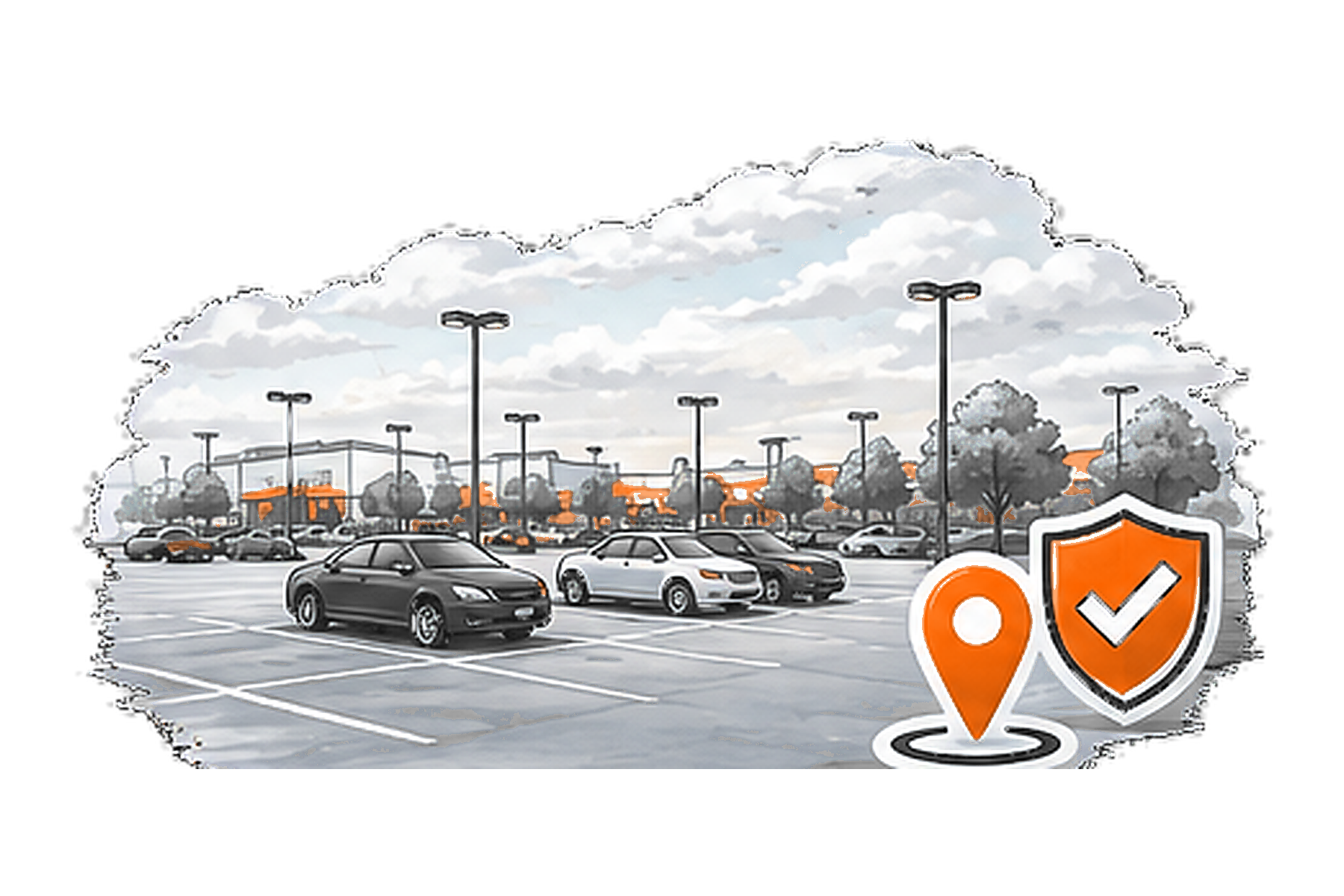 Parking Lot Security overview illustration