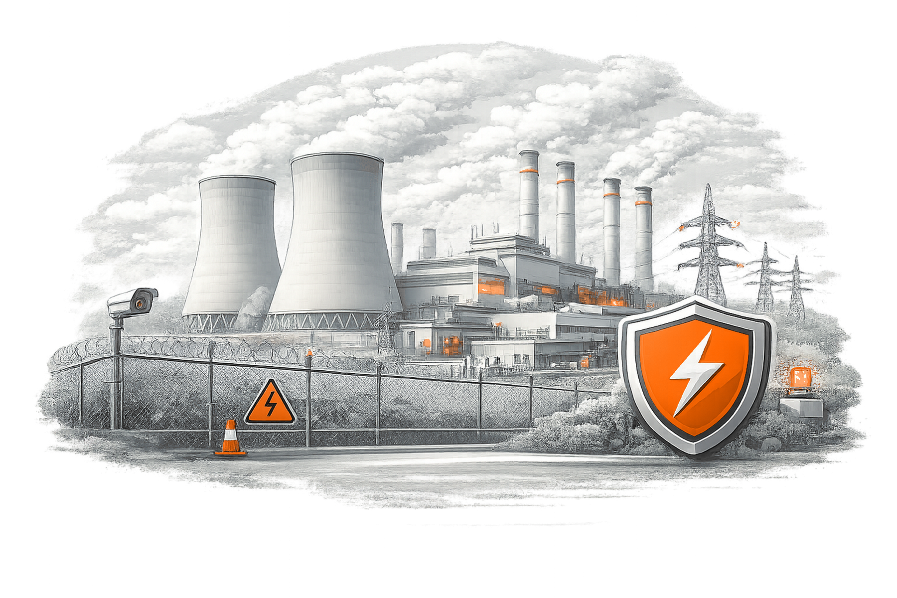 Power Plant Security overview illustration