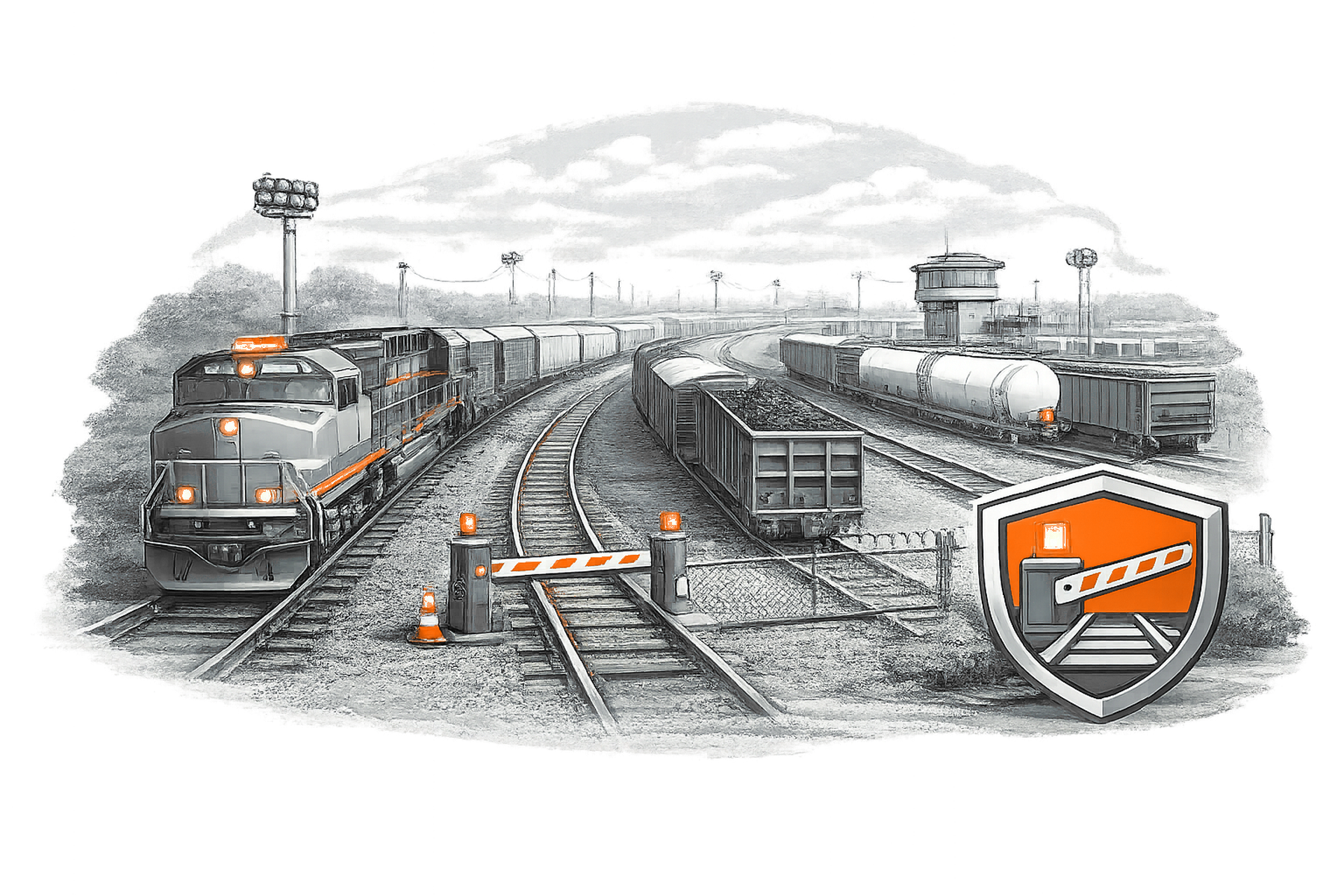 Rail Yard Security overview illustration