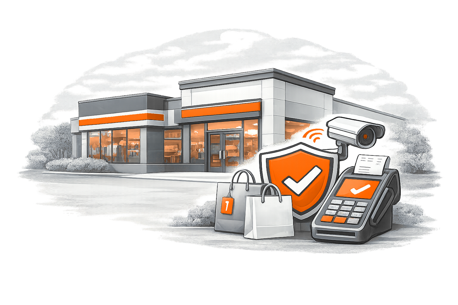 Retail Security overview illustration