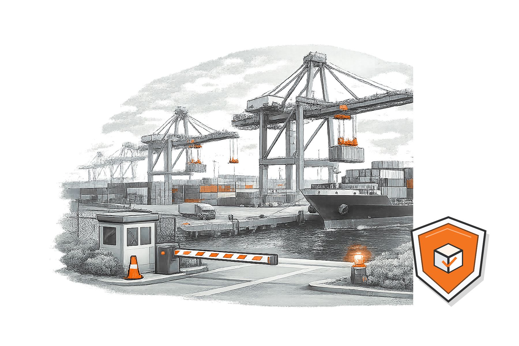 Shipping Company Security overview illustration