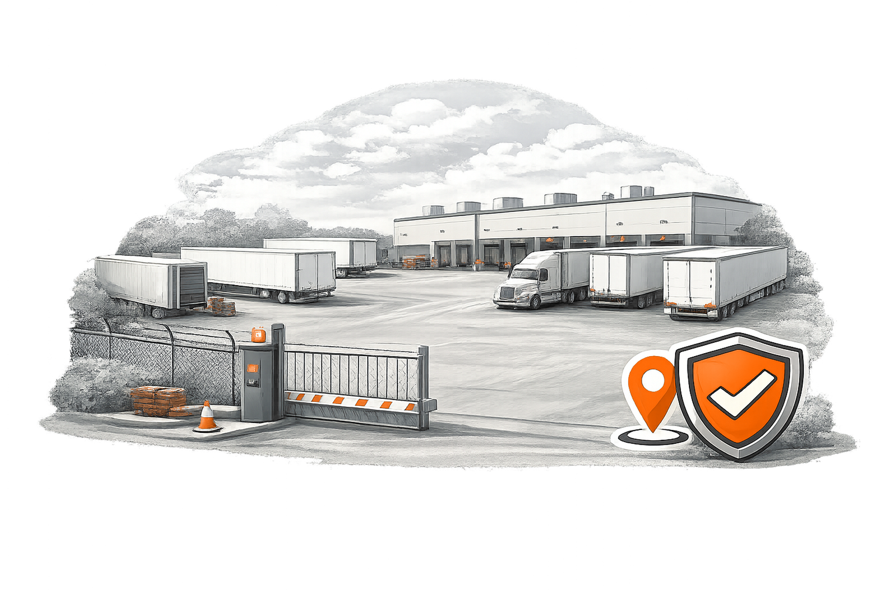 Trucking Yard Security overview illustration