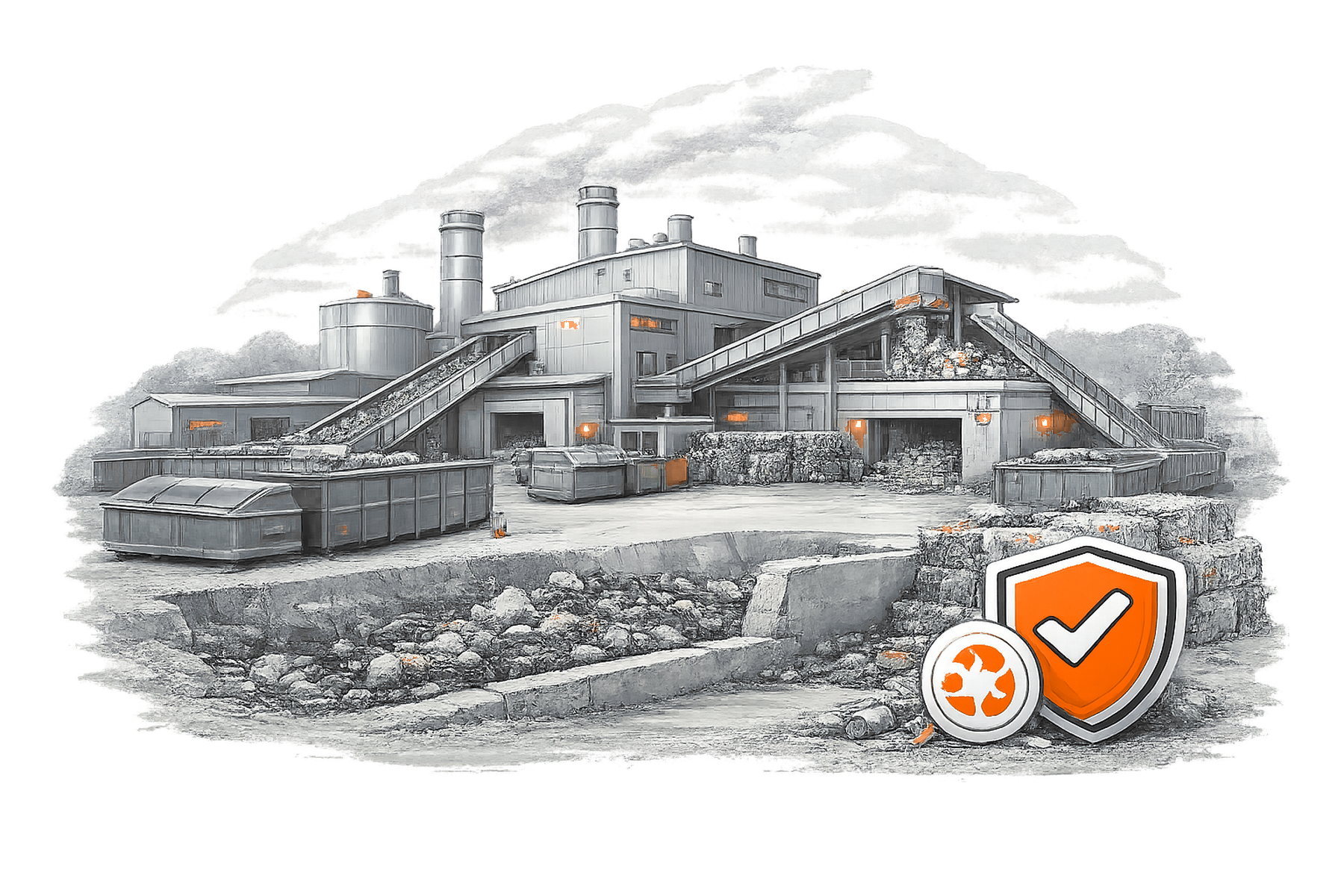 Waste Management Facility Security overview illustration