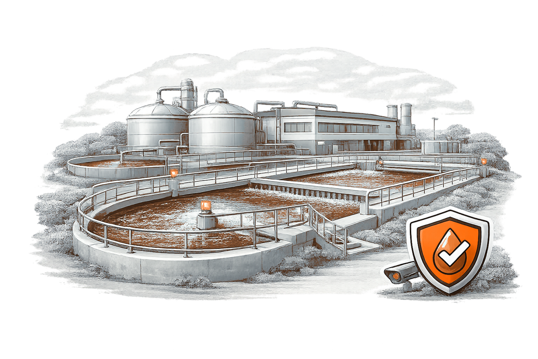 Water Treatment Plant Security overview illustration