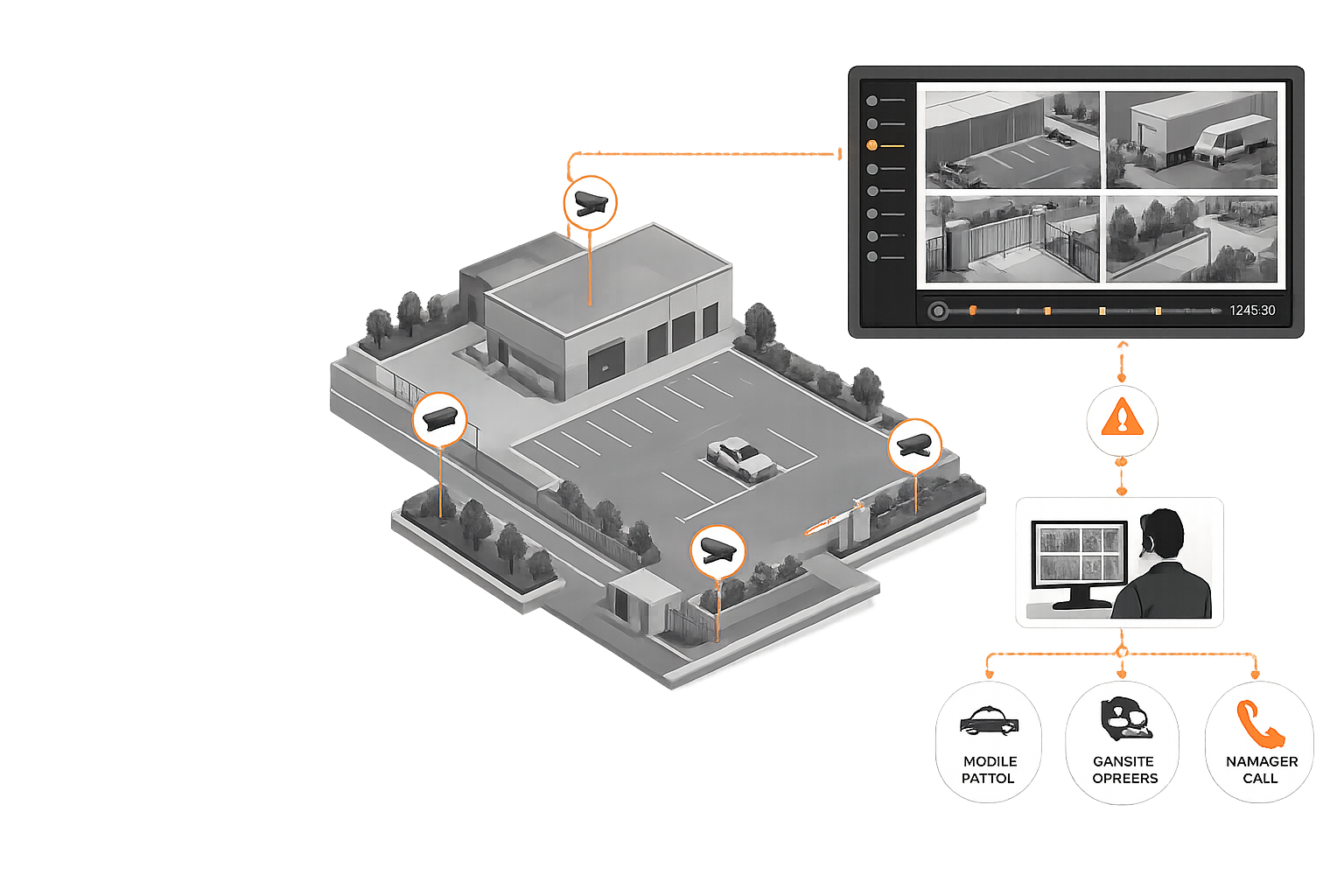 Remote Video Monitoring overview illustration